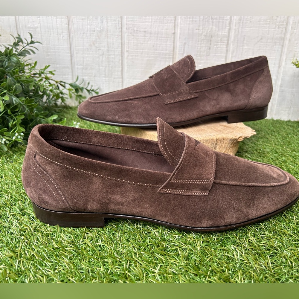 Bloomingdale's The Men’s Store 
 Penny Loafers Exclusive In Chocolate Suede 9